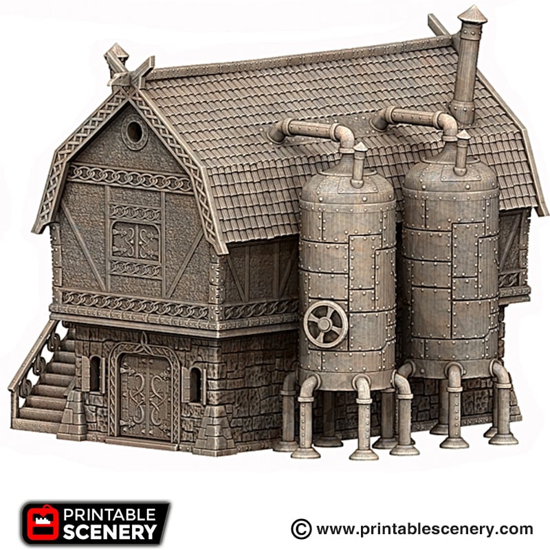 Dwarven Brewhouse – Printable Scenery 3D printed tabletop terrain