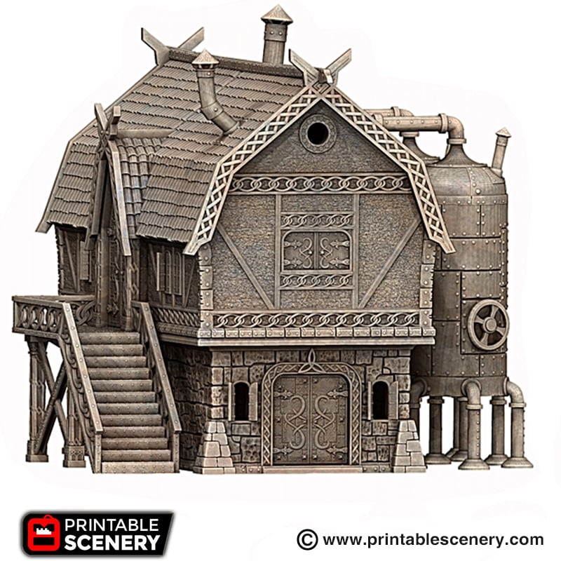 Dwarven Brewhouse – Printable Scenery 3D printed tabletop terrain