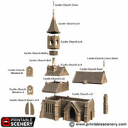 Castle Church – Printable Scenery 3D printed tabletop terrain