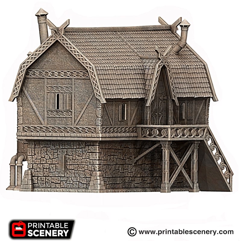 Dwarven Brewhouse – Printable Scenery 3D printed tabletop terrain