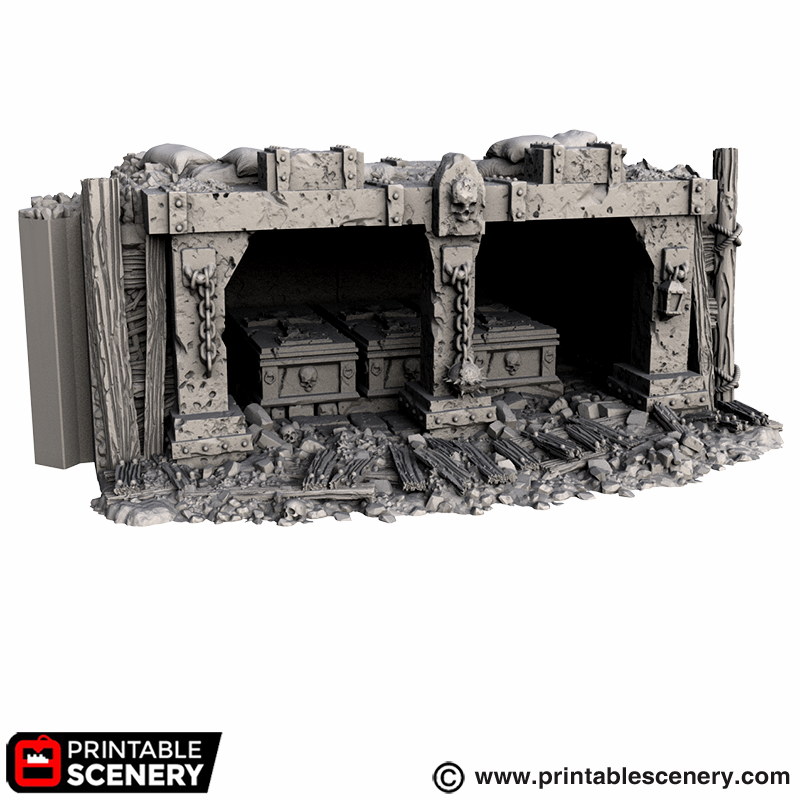 Trench Mausoleum – Trench Crusade compatible SystemHEX 3D printed terrain