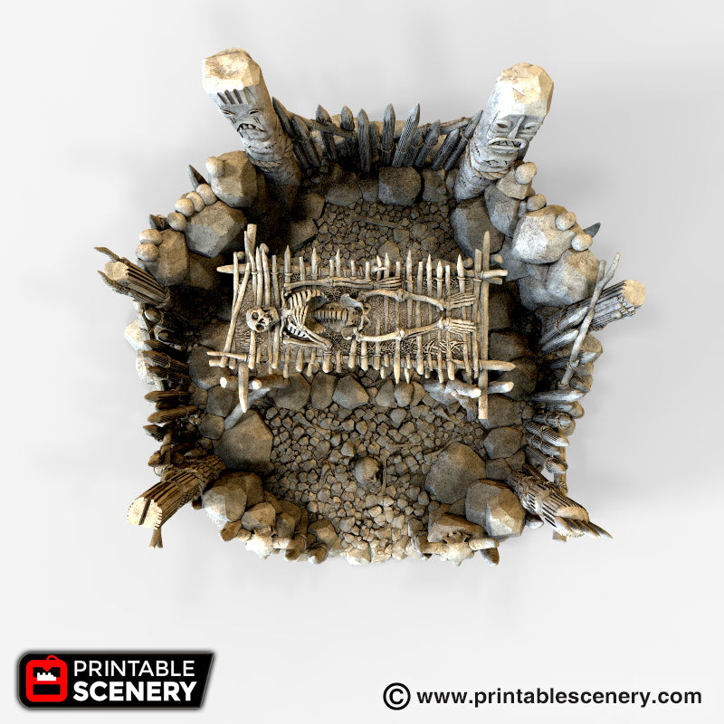 Lost Tribes Burial Platform – Printable Scenery 3D printed tabletop terrain