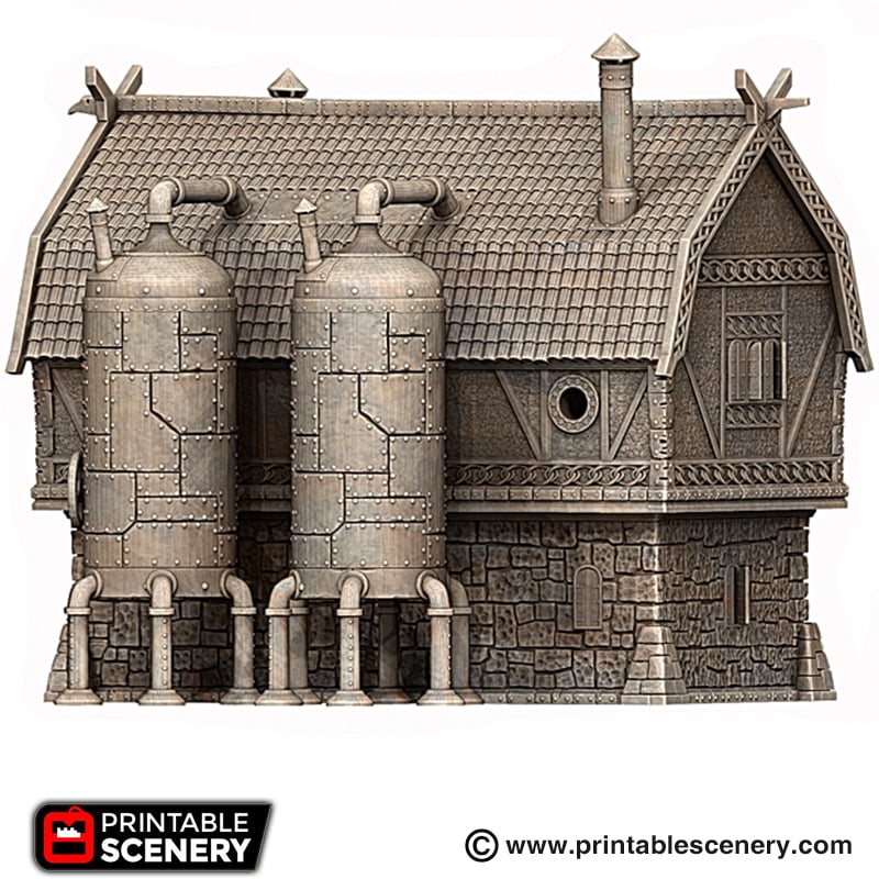 Dwarven Brewhouse – Printable Scenery 3D printed tabletop terrain