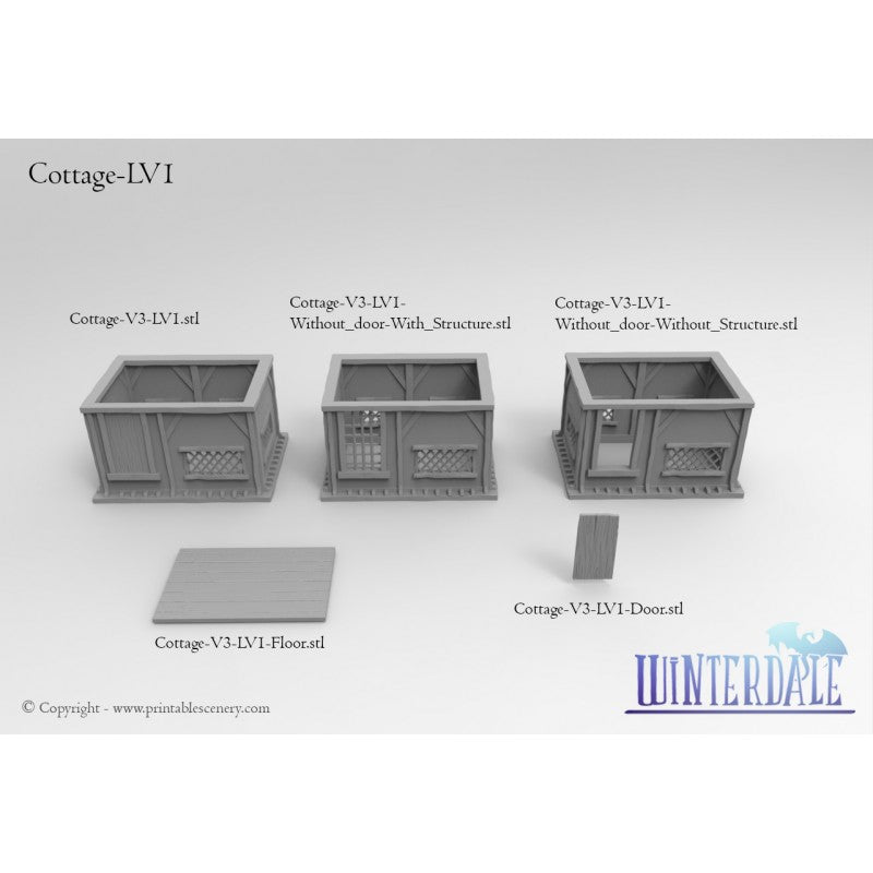 Winterdale Townhouse – Printable Scenery 3D printed tabletop terrain