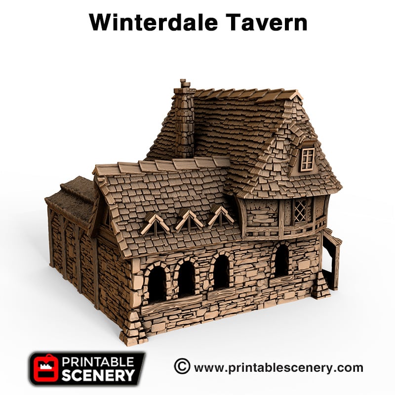 Winterdale Tavern – Printable Scenery 3D printed tabletop terrain