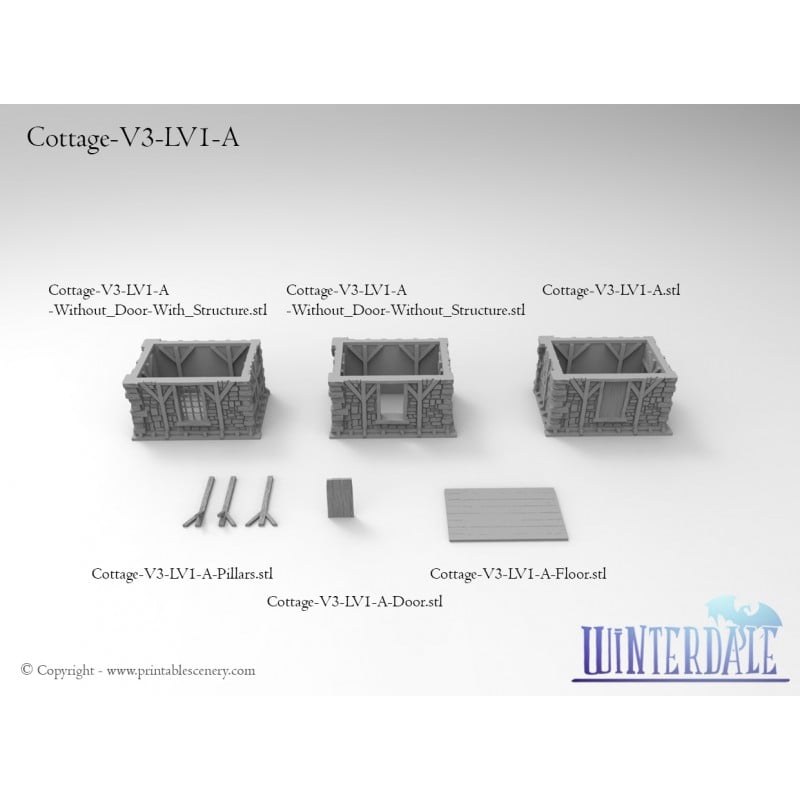 Winterdale Townhouse – Printable Scenery 3D printed tabletop terrain