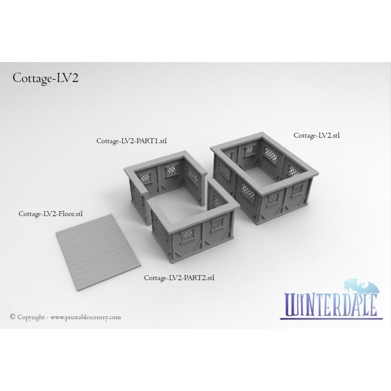 Winterdale Townhouse – Printable Scenery 3D printed tabletop terrain