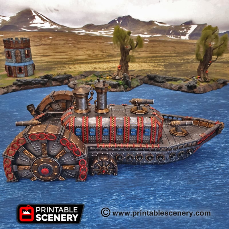 Dwarven Steam Ironclad – Printable Scenery 3D printed tabletop terrain