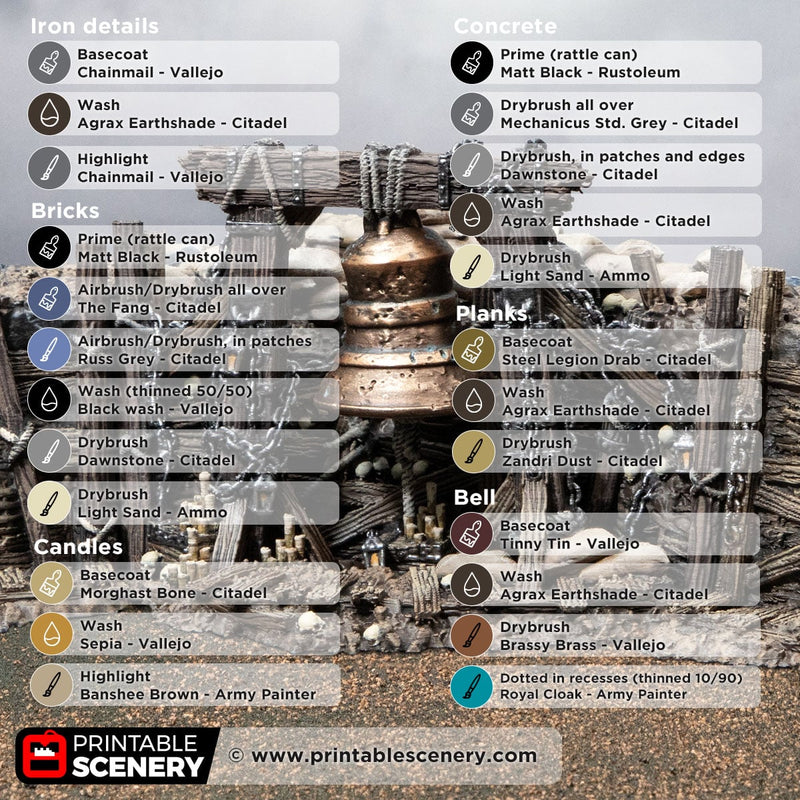Trench Bell – Trench Crusade compatible SystemHEX 3D printed terrain