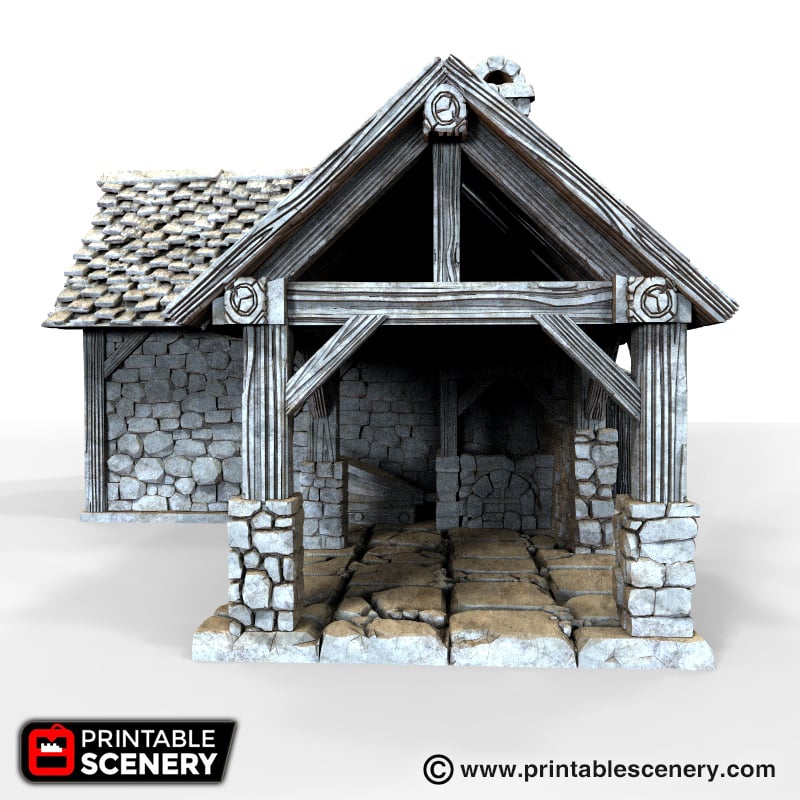 Winterdale Blacksmith – Printable Scenery 3D printed tabletop terrain