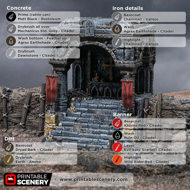 Shrine of Damnation – Trench Crusade compatible SystemHEX 3D printed terrain