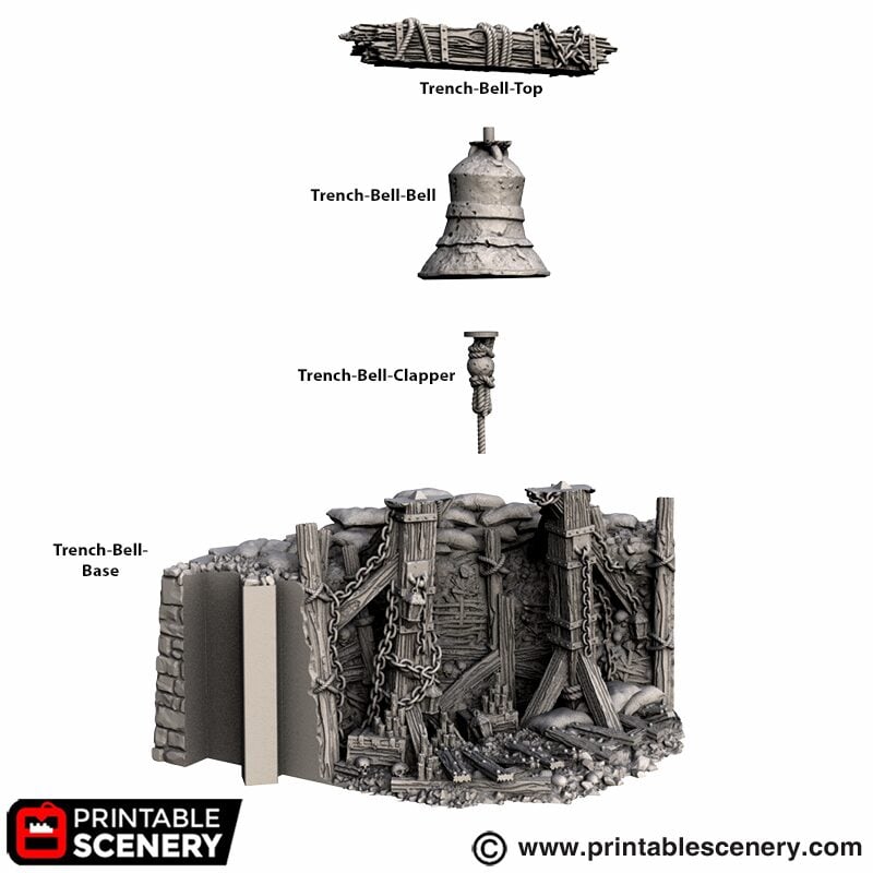 Trench Bell – Trench Crusade compatible SystemHEX 3D printed terrain