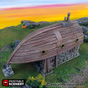 Port Winterdale Boathouse – Printable Scenery 3D printed tabletop terrain