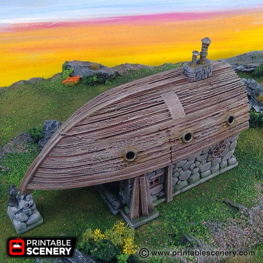 Port Winterdale Boathouse – Printable Scenery 3D printed tabletop terrain