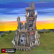 Lost Tribes Ruined Tribal Fort – Printable Scenery 3D printed tabletop terrain