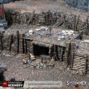 Wooden Dugout – Trench Crusade compatible SystemHEX 3D printed terrain