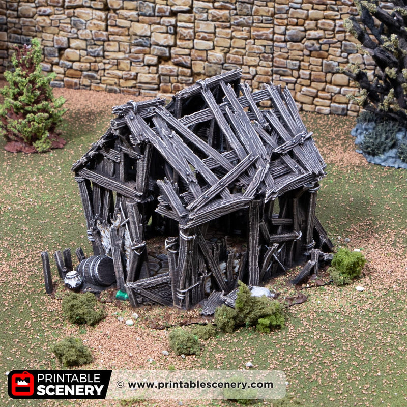 Ruined Ash’s Cottage – Printable Scenery 3D printed tabletop terrain