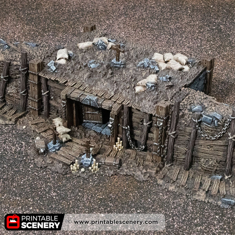 Wooden Dugout – Trench Crusade compatible SystemHEX 3D printed terrain