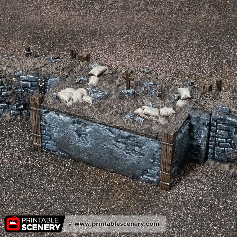 Wooden Dugout – Trench Crusade compatible SystemHEX 3D printed terrain