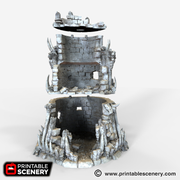 Lost Tribes Ruined Tribal Fort – Printable Scenery 3D printed tabletop terrain