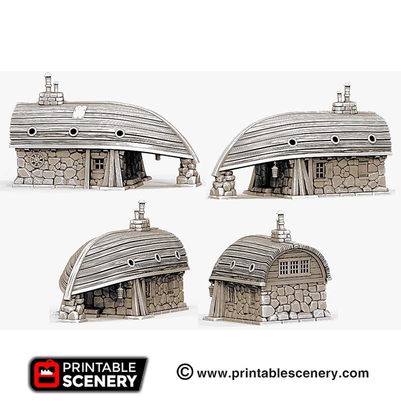 Port Winterdale Boathouse – Printable Scenery 3D printed tabletop terrain