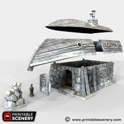 Port Winterdale Boathouse – Printable Scenery 3D printed tabletop terrain