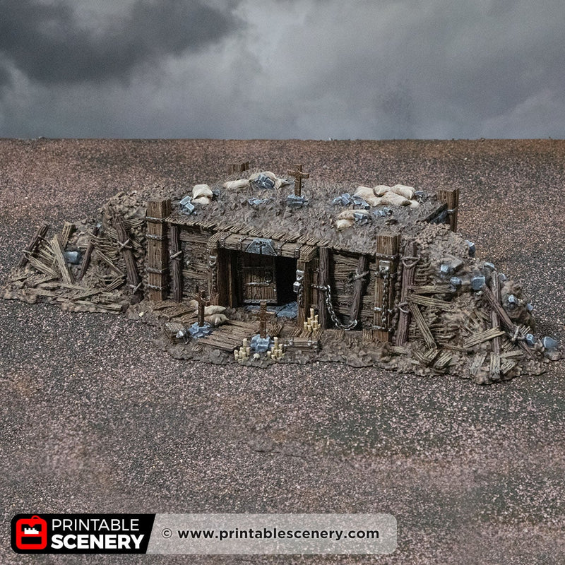 Wooden Dugout – Trench Crusade compatible SystemHEX 3D printed terrain
