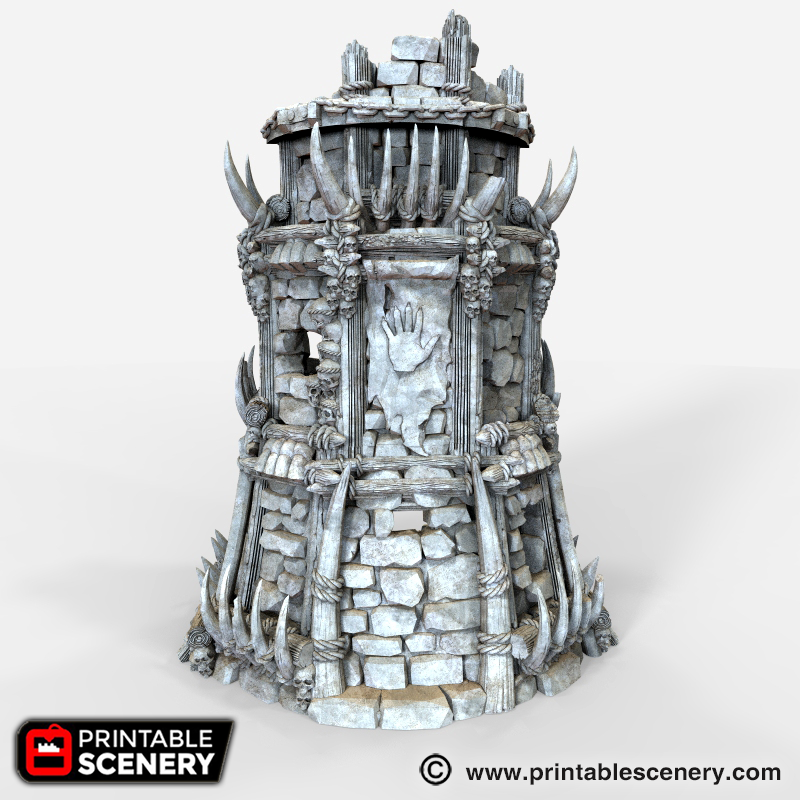 Lost Tribes Ruined Tribal Fort – Printable Scenery 3D printed tabletop terrain