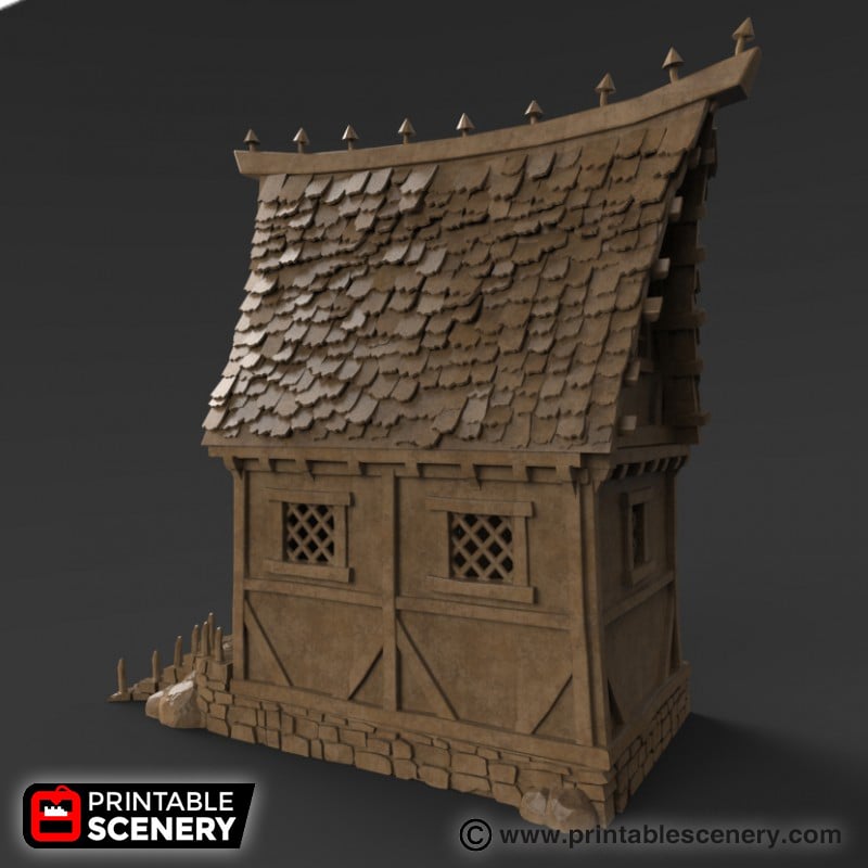 Winterdale Small Cottage – Printable Scenery 3D printed tabletop terrain