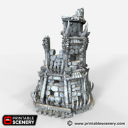 Lost Tribes Ruined Tribal Fort – Printable Scenery 3D printed tabletop terrain