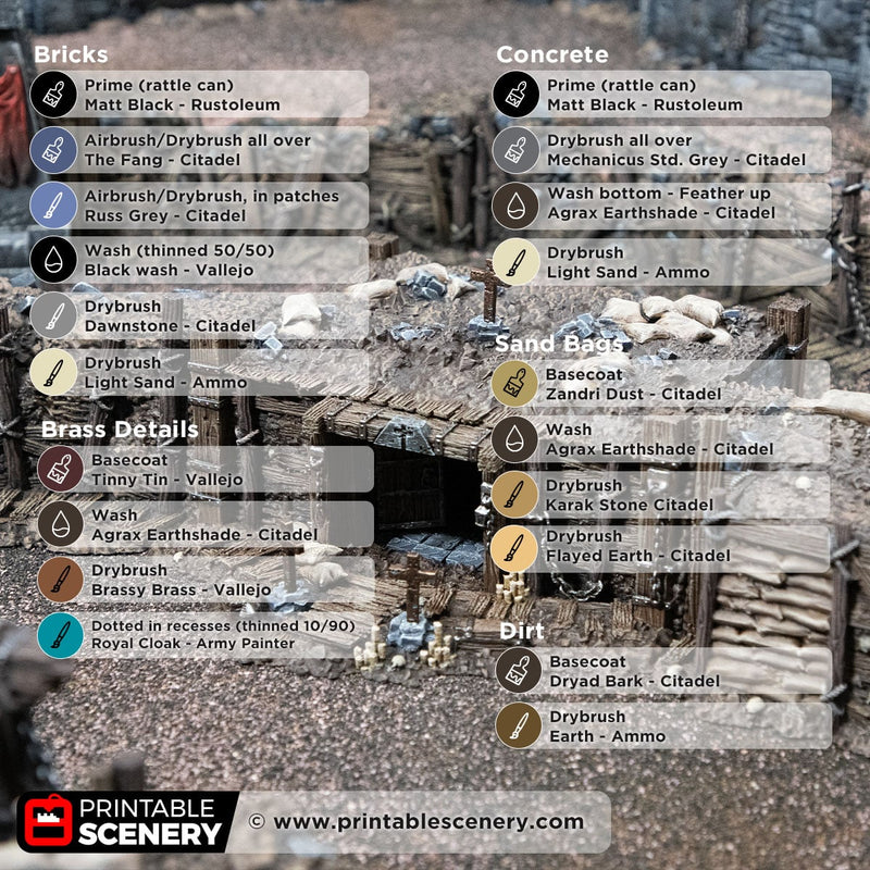 Wooden Dugout – Trench Crusade compatible SystemHEX 3D printed terrain