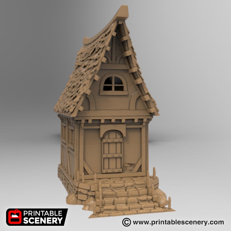 Winterdale Small Cottage – Printable Scenery 3D printed tabletop terrain