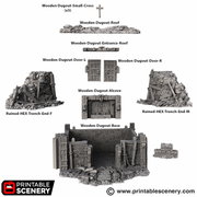 Wooden Dugout – Trench Crusade compatible SystemHEX 3D printed terrain