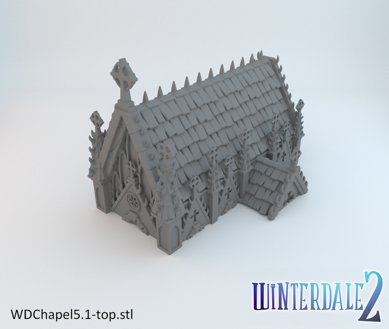 Winterdale Chapel – Printable Scenery 3D printed tabletop terrain