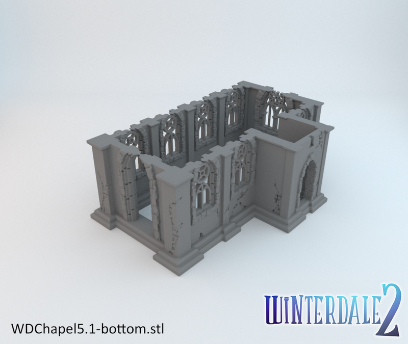 Winterdale Chapel – Printable Scenery 3D printed tabletop terrain