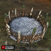 Lost Tribes Fighting Pits – Printable Scenery 3D printed tabletop terrain