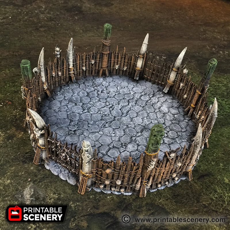 Lost Tribes Fighting Pits – Printable Scenery 3D printed tabletop terrain