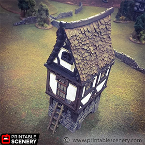 Winterdale Bridge Cottage – Printable Scenery 3D printed tabletop terrain