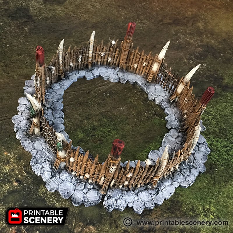 Lost Tribes Fighting Pits – Printable Scenery 3D printed tabletop terrain