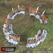 Lost Tribes Fighting Pits – Printable Scenery 3D printed tabletop terrain