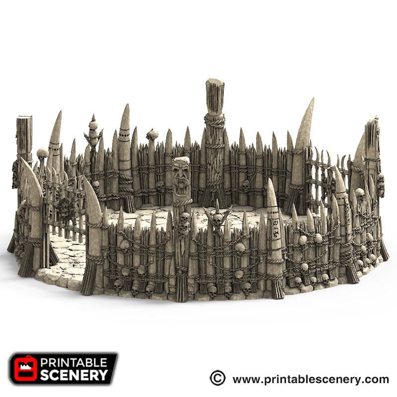 Lost Tribes Fighting Pits – Printable Scenery 3D printed tabletop terrain