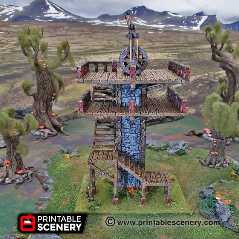 Ironhelm Dwarven Skydock – Printable Scenery 3D printed tabletop terrain