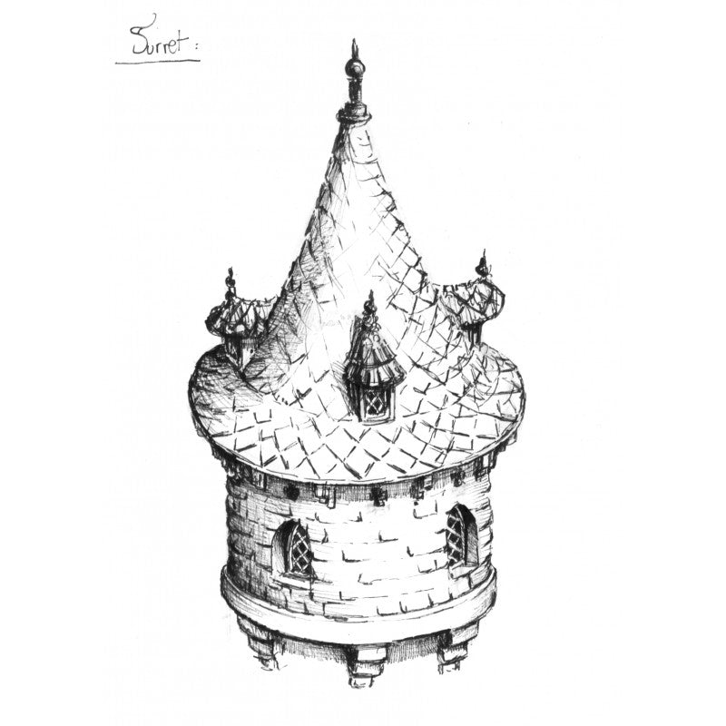 Winterdale Round Tower – Printable Scenery 3D printed tabletop terrain