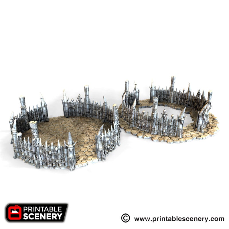 Lost Tribes Fighting Pits – Printable Scenery 3D printed tabletop terrain
