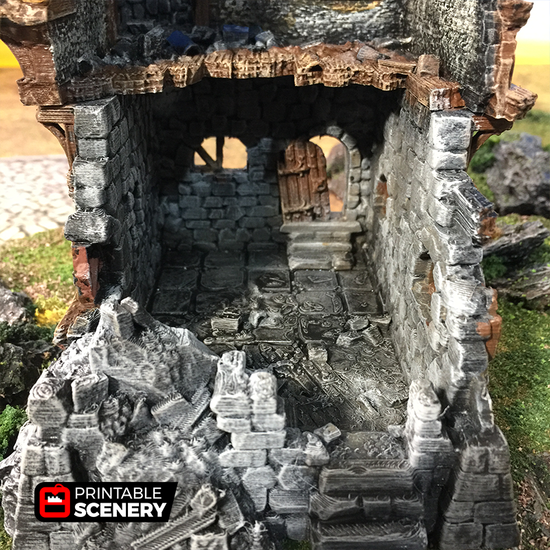 Port Winterdale Ruined Governor's Mansion – Printable Scenery 3D printed tabletop terrain