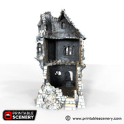 Port Winterdale Ruined Governor's Mansion – Printable Scenery 3D printed tabletop terrain