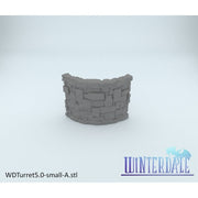 Winterdale Round Tower – Printable Scenery 3D printed tabletop terrain