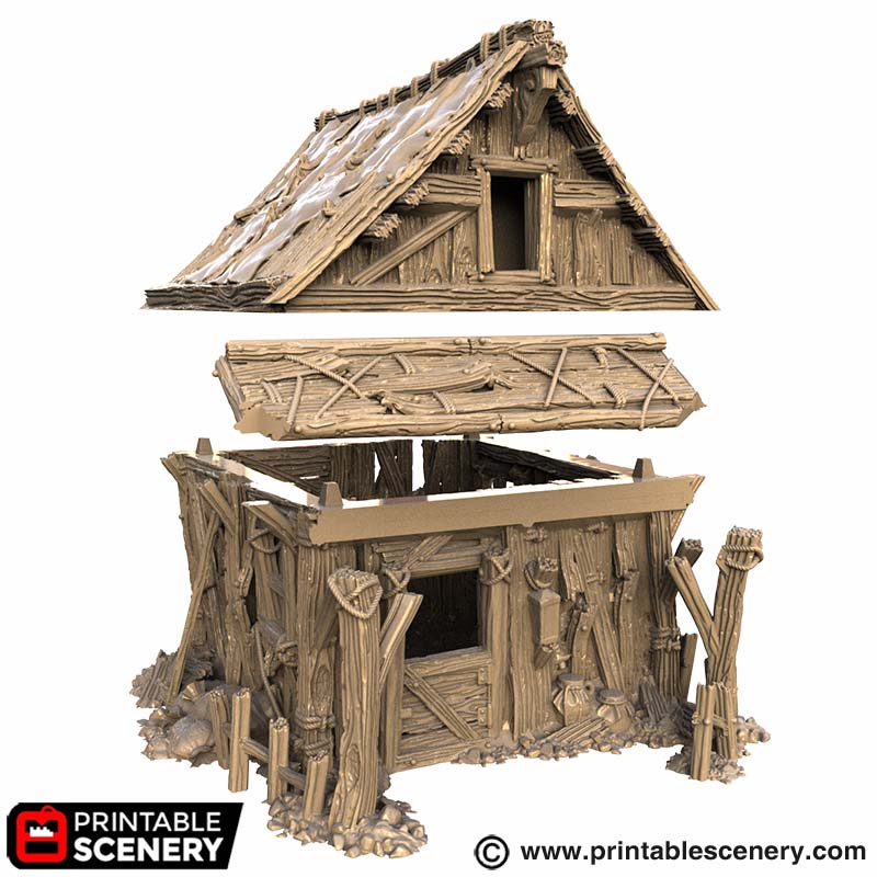 Ash’s Cottage – Printable Scenery 3D printed tabletop terrain