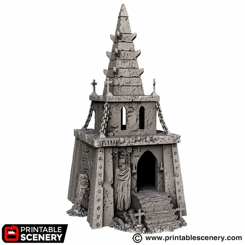 Trench Chapel – Trench Crusade compatible SystemHEX 3D printed terrain