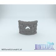 Winterdale Round Tower – Printable Scenery 3D printed tabletop terrain